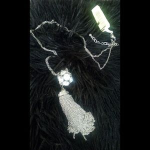 🆕️ LISTING!! BNWT! SPARKLING CLUSTERED BALL FRINGE NECKLACE